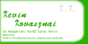 kevin kovasznai business card